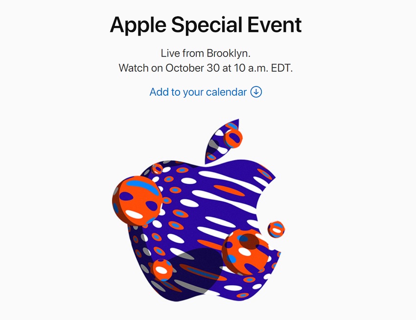 Apple event on October 30 in New York How to watch livestream